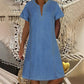 📢📢49% OFF !! ⏰Women's Short Sleeve V-Neck Denim Dress