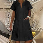 📢📢49% OFF !! ⏰Women's Short Sleeve V-Neck Denim Dress