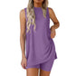 🟣Summer Hot Sale 49% OFF🧊Women's Sleeveless Crew-Neck Two-Piece Set