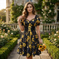 ⏰LIMITED TIME 49% OFF!🔥Women's Print Puff Sleeve Dress
