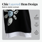 Women's Floral Print Fake Two-Piece Sweatshirt Dress