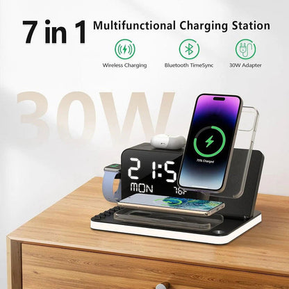 🔋 Charge Everything at Once – 7-in-1 Wireless Charging Station for iPhone, Watch & Earbuds. 50% Off. UK Stock