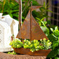 ⛵ 49% OFF NOW! 🌱 Rustic Sailboat Metal Planter – Handcrafted, weather-resistant & perfect for succulents, herbs or flowers – charming garden or shelf decor 🏡