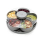 Rotating Flower-Shaped Snack Serving Tray with Lid