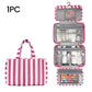 Striped Hanging Travel Toiletry Bag