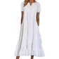 💥LAST DAY SALE 49%OFF💥Women's Eyelet Lace A-Line Dress with Pockets 👗 – Cotton Blend, Machine Washable, Solid Colours, Sizes S-2XL