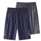 Men's Quick-Dry Athletic Shorts with Zipper Pockets