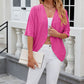 Soft casual half sleeve cardigan for women