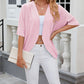 Soft casual half sleeve cardigan for women