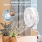 🌀🌿 360° bendable fan – quiet, scent slot, portable & cools every corner!