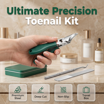 🦶  Heavy‑Duty 3‑Pcs Toenail Grooming Kit – Sharp, Ergonomic, Travel‑ready ✨