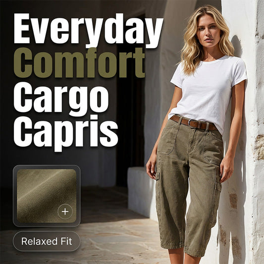 👖 50% OFF NOW! 🌿 Women's Relaxed Casual Cargo Capris – Spacious Utility Pockets, Breathable Fabric & Relaxed Fit – Everyday Comfort, Warm Weather Ready ✨