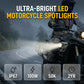 Universal Motorcycle LED Spotlight Dual Color Auxiliary Driving Light