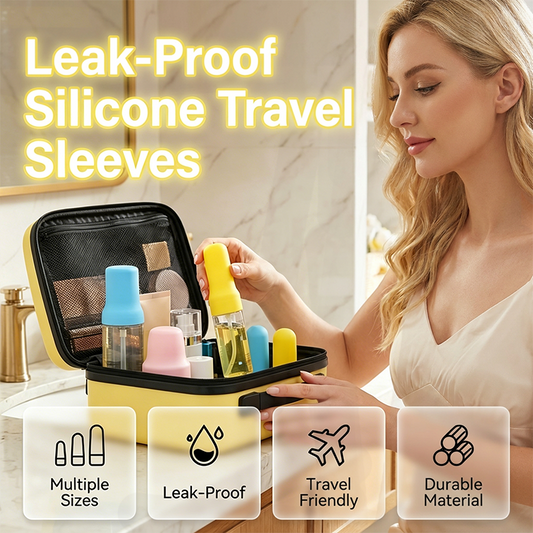 🧴✨ 50% Protective Silicone Sleeves for Travel Toiletry Bottles