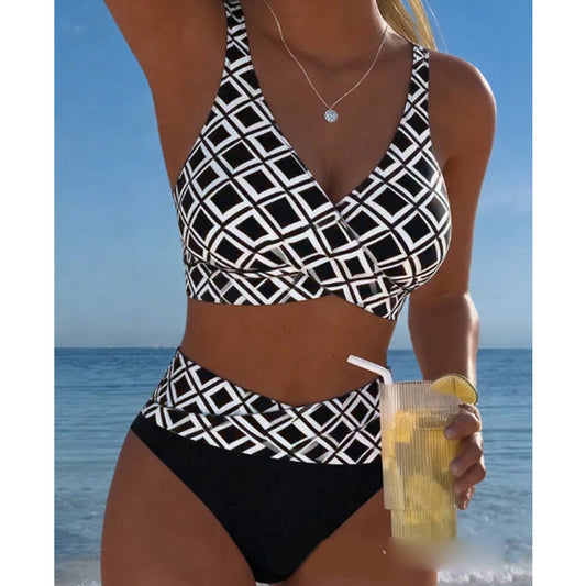 🏖️Summer Hot Sale– 50% OFF!!🔥Women's High Waist Two-Piece Bikini Set 👙🌊