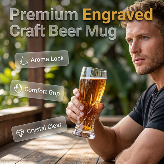 🍺✨ Premium engraved beer mug – crystal clarity, richer foam, better taste.