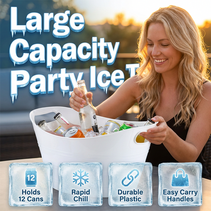 Large Plastic Ice Bucket Stackable Drink Tub