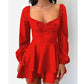 Women’s Sweetheart Neckline Skort Mini Dress