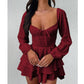 Women’s Sweetheart Neckline Skort Mini Dress
