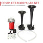 📣🚗 Universal 12V Dual Trumpet Air Horn Kit – Loud Dual-Tone Sound Upgrade