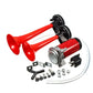 📣🚗 Universal 12V Dual Trumpet Air Horn Kit – Loud Dual-Tone Sound Upgrade