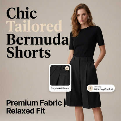 👖☀️ Chic Bermuda shorts – high-waist, breathable, desk-to-dinner style! 🌟 Buy 2 get 8% off!