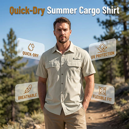 👕Men's Quick Dry Short Sleeve Workwear Shirt✨