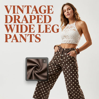 👖🌸 Vintage polka dot wide-leg pants – comfy, breathable & chic! 🌟 Buy 2 get 8% off!