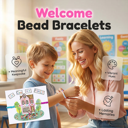 Colorful Alphabet Bead Bracelets for Kids Welcome to School Classroom Rewards