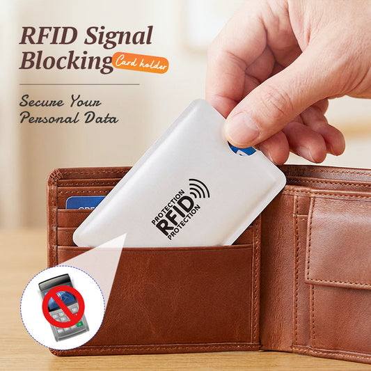 🛡️💳 RFID-blocking card sleeve – shields data, prevents demagnetization & fits all!