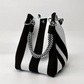 👜✨ Knitted bucket bag – chic stripes, spacious, perfect for vacations!