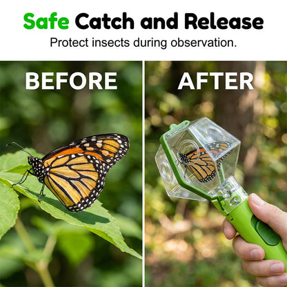 🐞🔍 Kids' bug catcher – safe catch & release, clear view, educational fun!