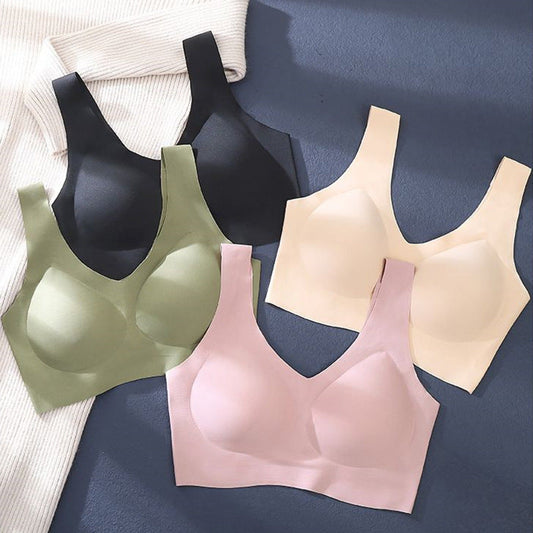Seamless, comfortable, one-piece bra with a push-up effect
