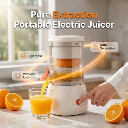 Portable Electric Citrus Juicer with Automatic Pulp Separation