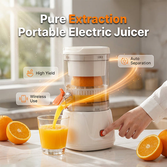 Portable Electric Citrus Juicer with Automatic Pulp Separation