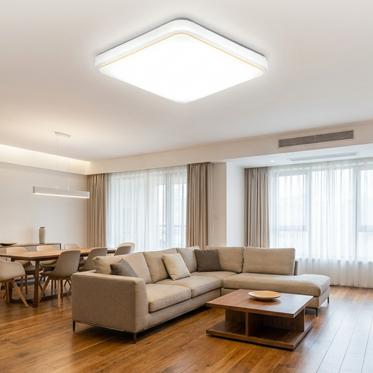 💡 50% OFF NOW! ✨ Modern Minimalist LED Ceiling Light – Eye-caring & 3-color dimmable – Square flush mount, perfect for living room, kitchen or study – sleek and energy-efficient 🏠💡