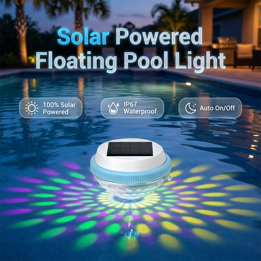 💥Solar Floating Pool Lights with Remote Control — RGB Colour-Changing, IP68 Waterproof, 16 Lighting Modes
