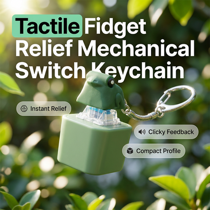 🐸🔑 Fidget mechanical switch keychain – clicky, stress-relief, pocket-sized fun!