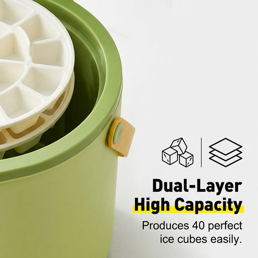 🧊❄️ 48H portable cooler bucket – keeps drinks icy, makes 40 cubes, perfect for trips!