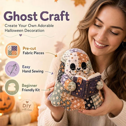 🔥LAST DAY 50% OFF🧵Little Ghost's Cozy Halloween DIY Patchwork Kit