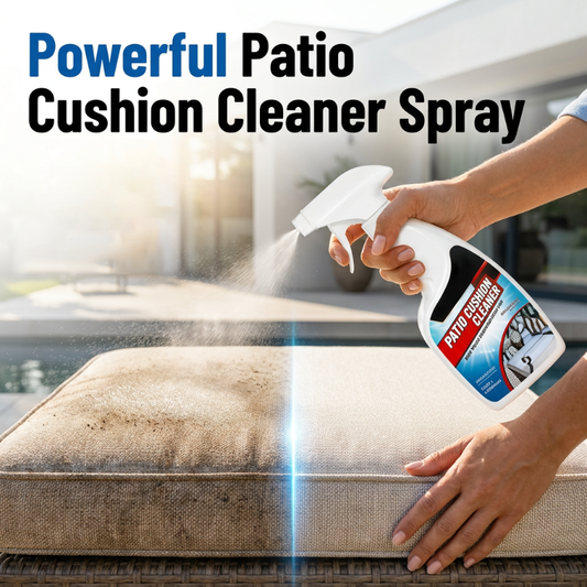 🪑✨ Patio cushion cleaner – removes stains, safe for fabrics, family & pets!