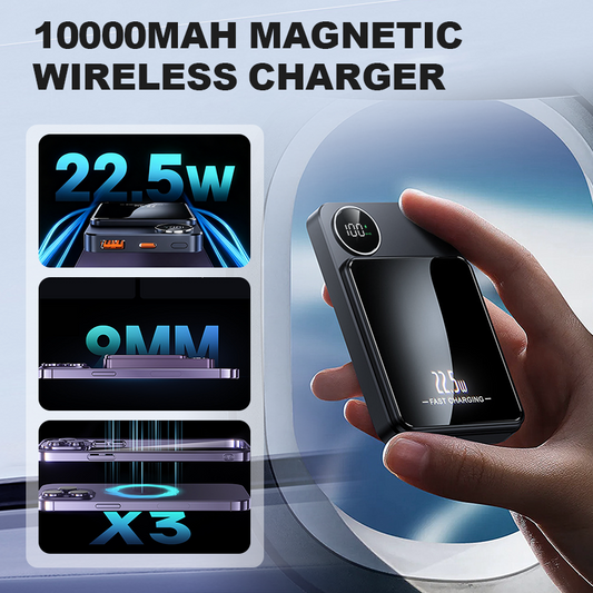 🔋⚡ 22.5W power bank – magnetic, slim, charges 3 devices at once!