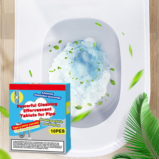 🧼🚿 Fizzing drain cleaner tablets – dissolve clogs, deodorize, safe for pipes!