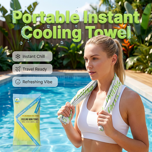 🧊💦 Instant cooling towel – portable, breathable, perfect for workouts & travel!