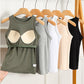 Women's Comfort Tank Top with Built-In Padded Bra