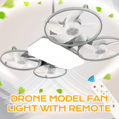 🌀💡 3-speed foldable fan with LED light – remote control, 360° airflow!
