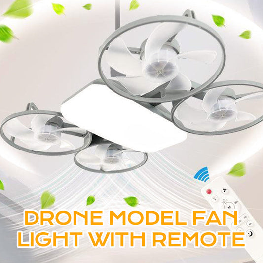 🌀💡 3-speed foldable fan with LED light – remote control, 360° airflow!