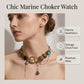 🥳2026 HOT SALE🥳💞50K+ SOLD!⏳✨Statement Watch Button Necklace