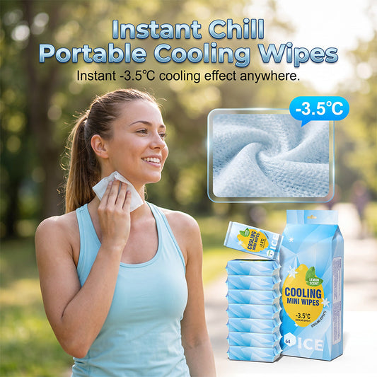 Portable Instant Cooling Wet Wipes