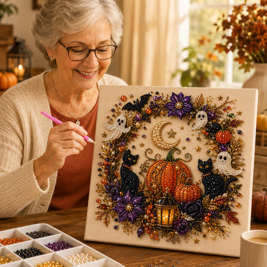 🔥Hot Sale✨ 50% OFF👻Halloween Ghost Pearl Art DIY Kit🎁